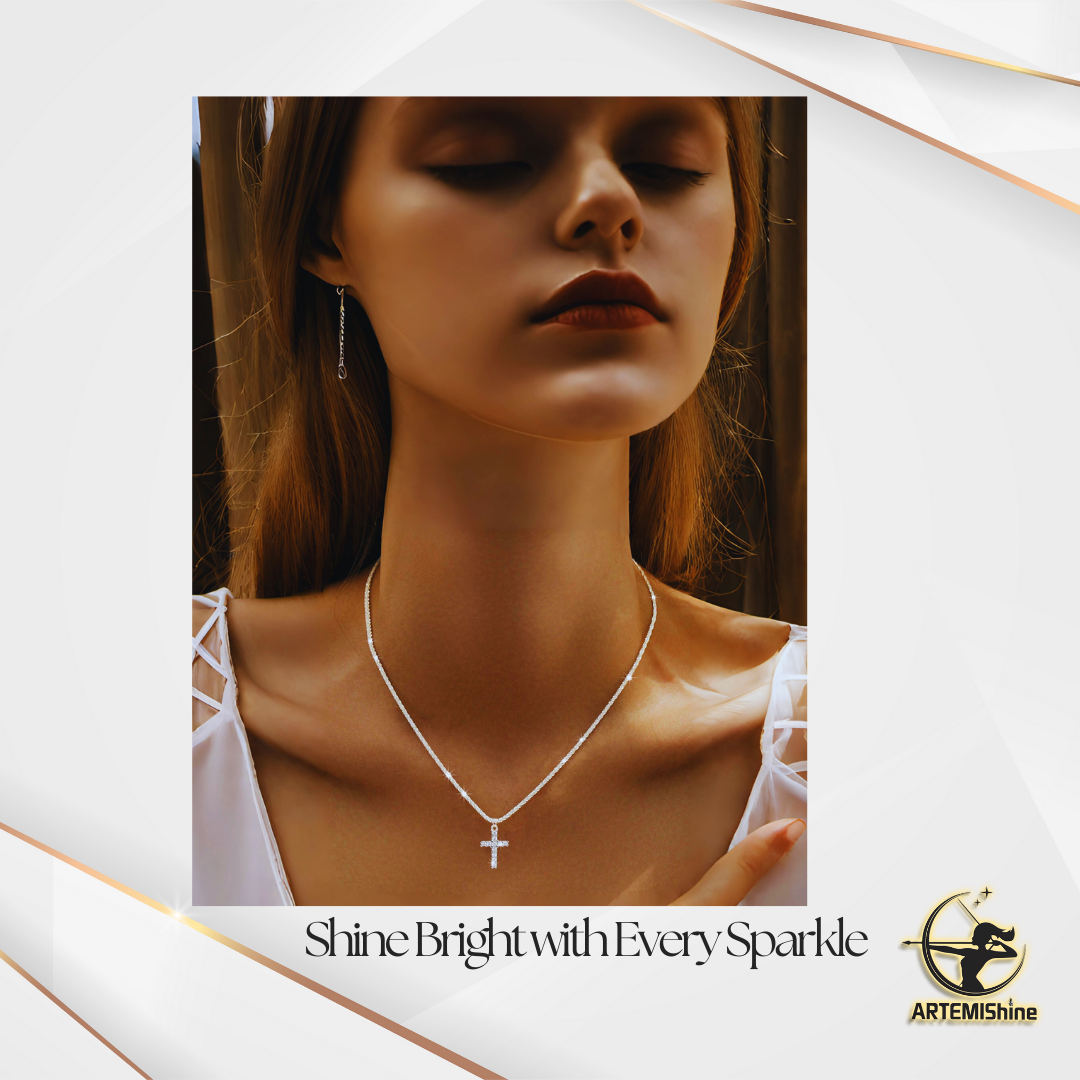Heavenly Bling Cross Necklace