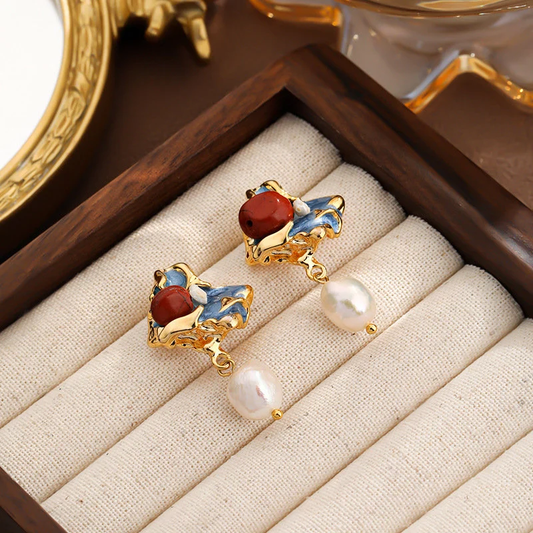 Florentine Muse Baroque Pearl Drop Earrings
