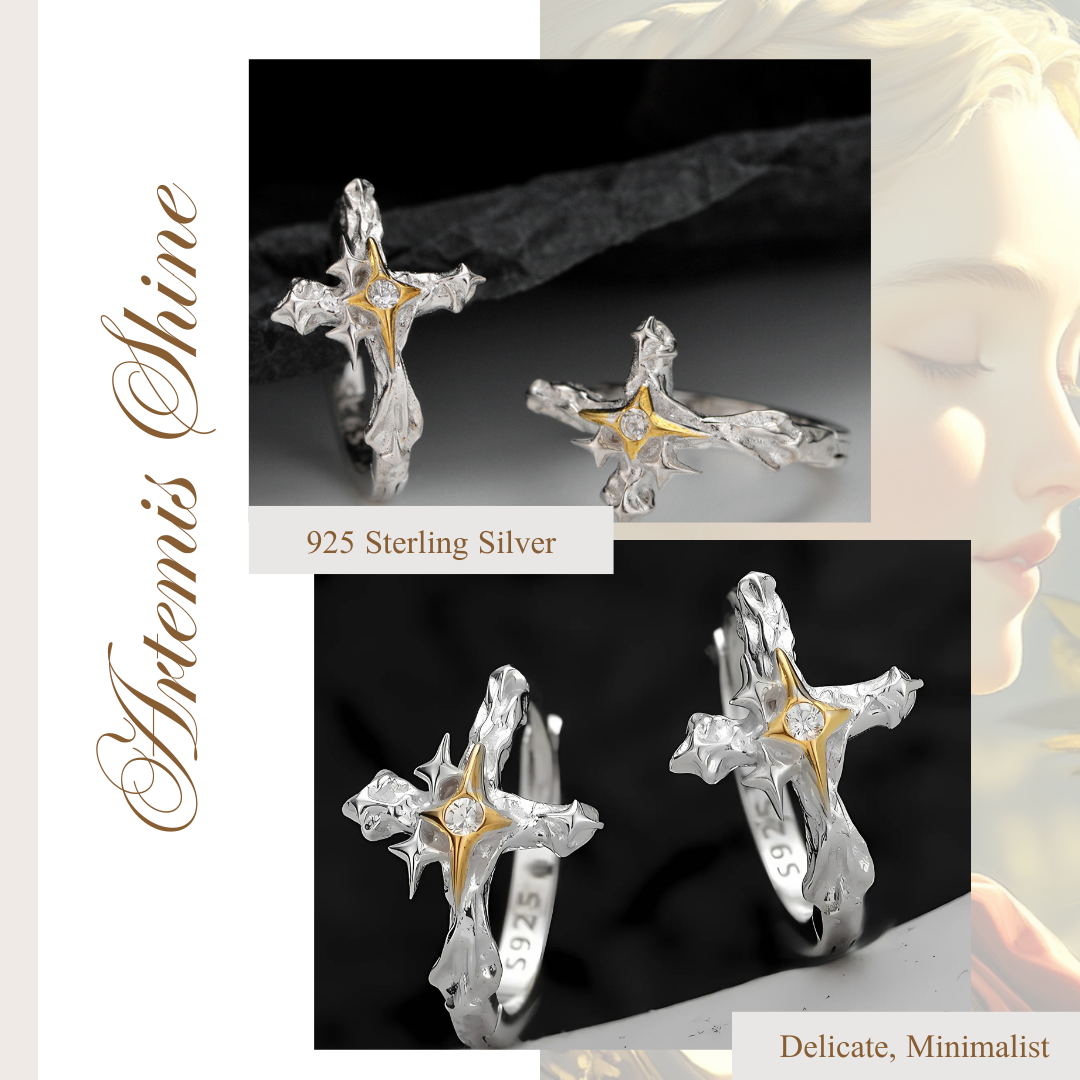 Celestial Cross Cartilage Hoop Earring