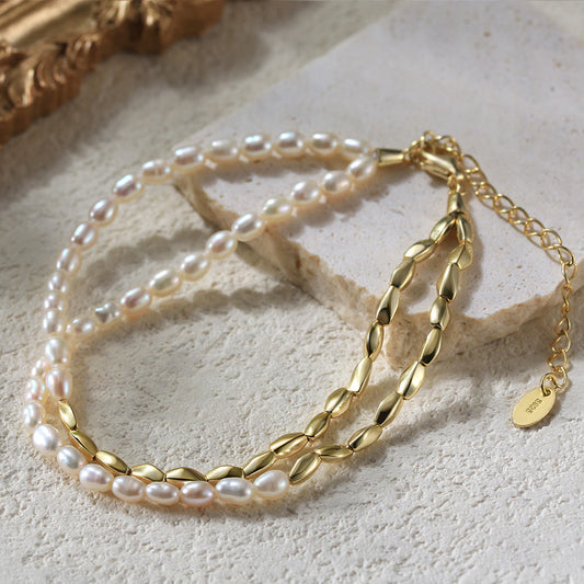 Moonlit Double Pearl Bracelet