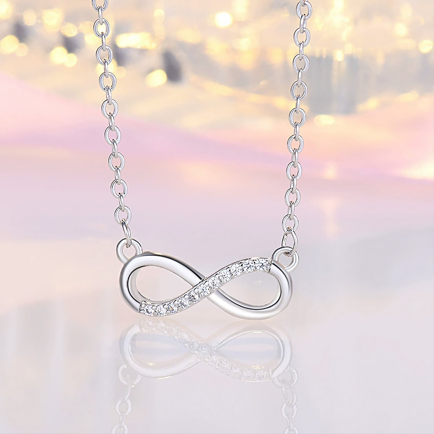 Infinity Loop Silver Necklace