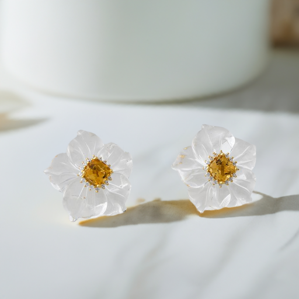 Camellias of Artemis Earrings