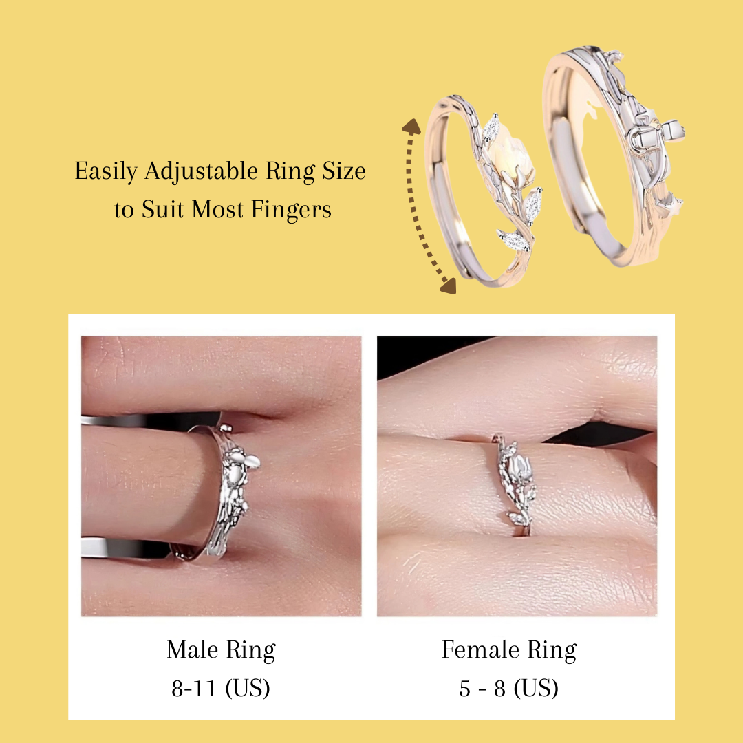 The Little Prince & Rose Lovers' Ring Set