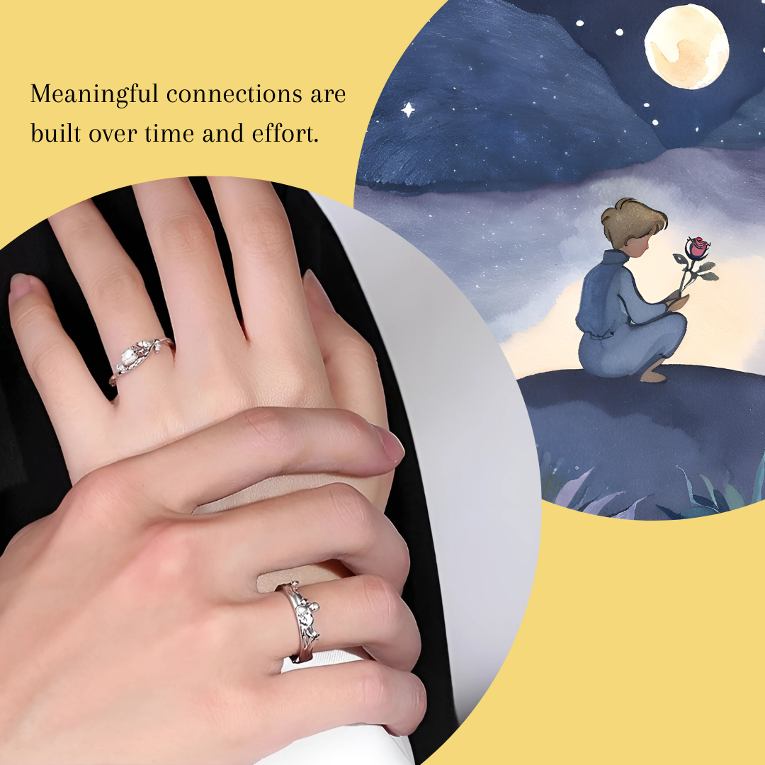 The Little Prince & Rose Lovers' Ring Set