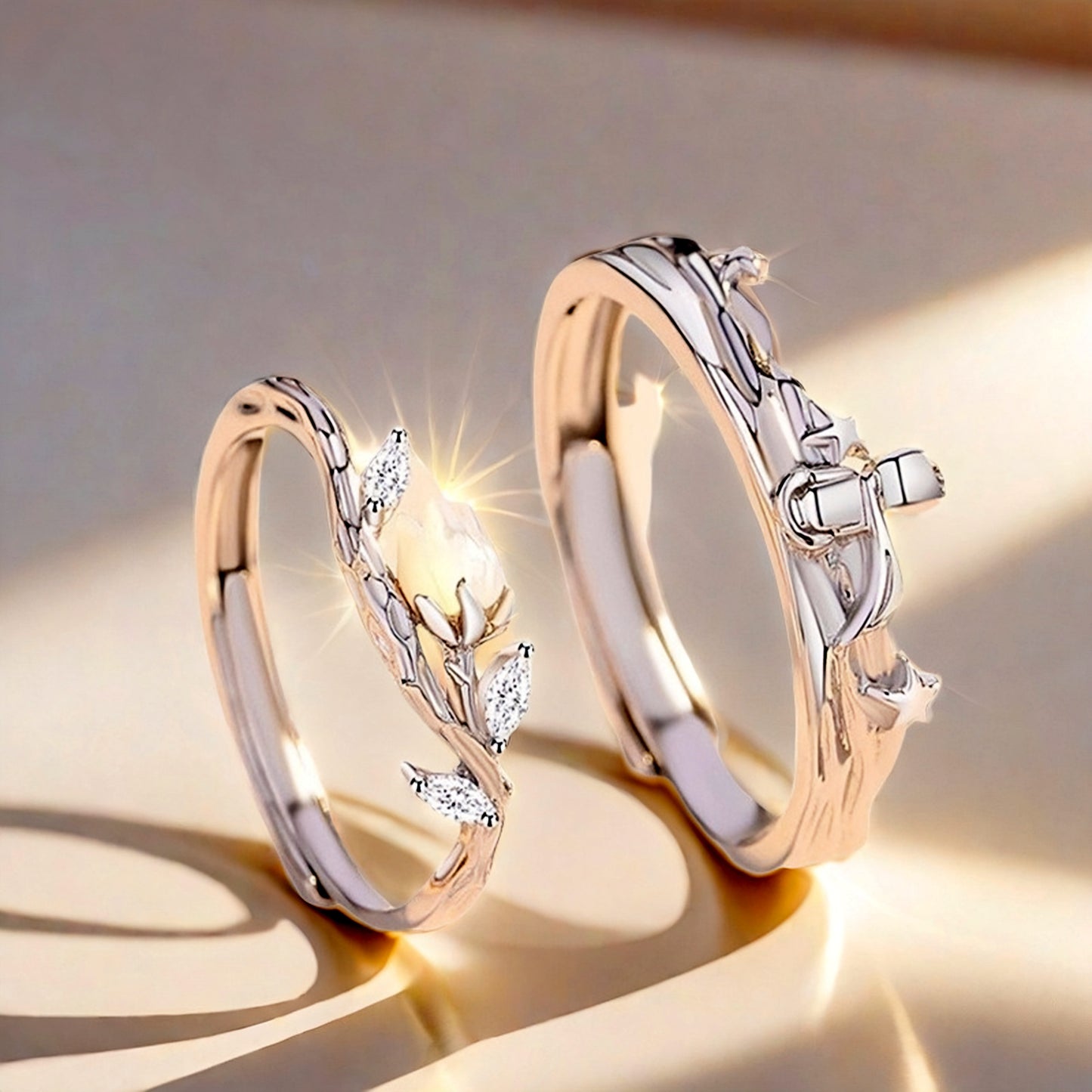 The Little Prince & Rose Lovers' Ring Set