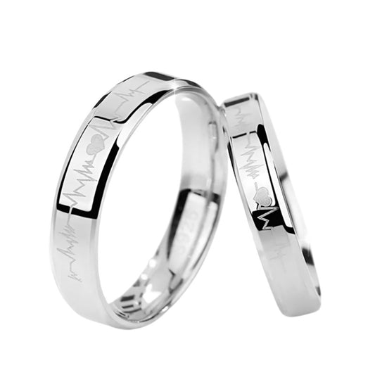 Heartbeats of Lovers Minimalist Ring Set