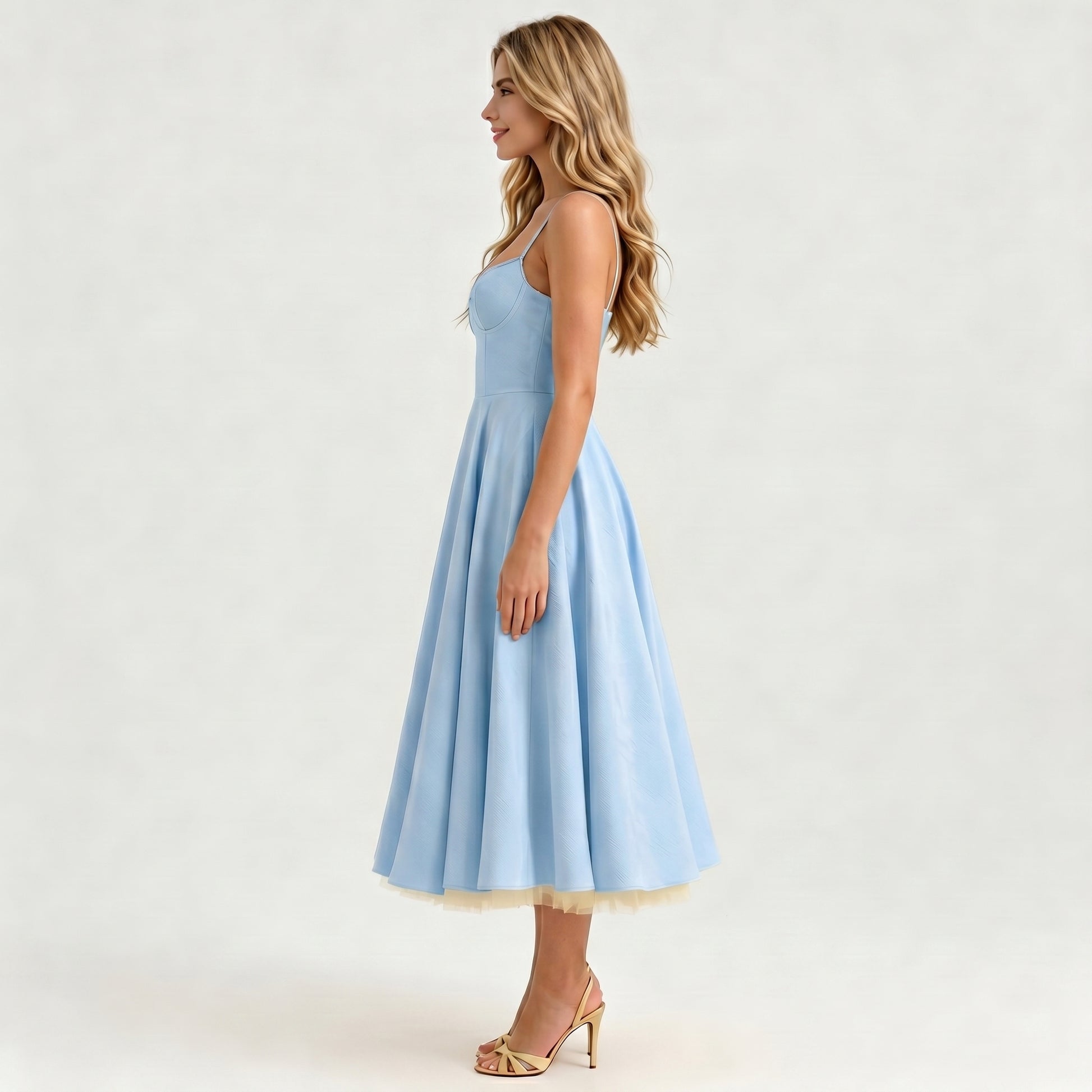 navy-satin-a-line-midi-dress-side-model-juno-muse