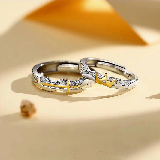 Princess & Knight Lovers' Ring Set