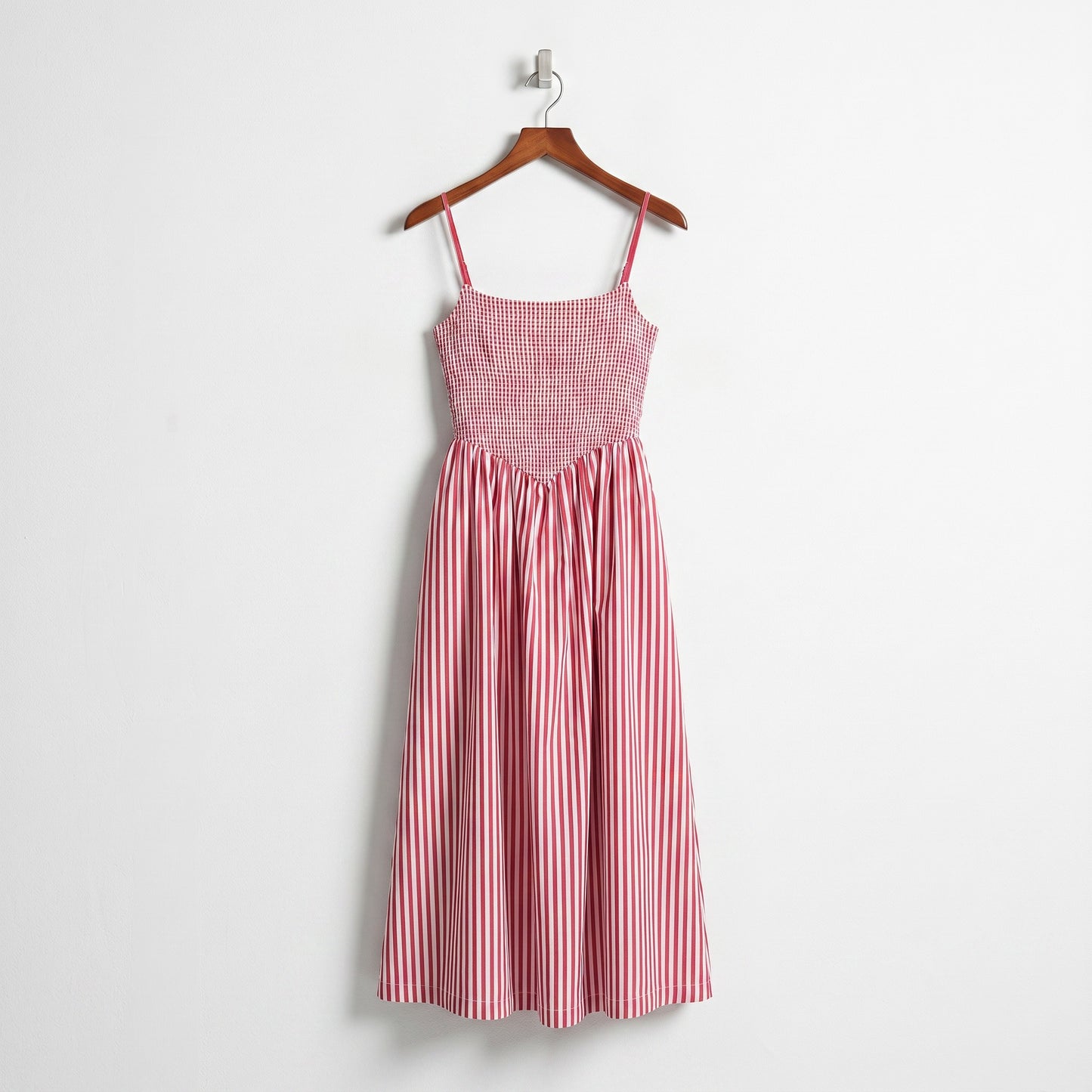 red-polyester-dress-display-front-hestia-picnic