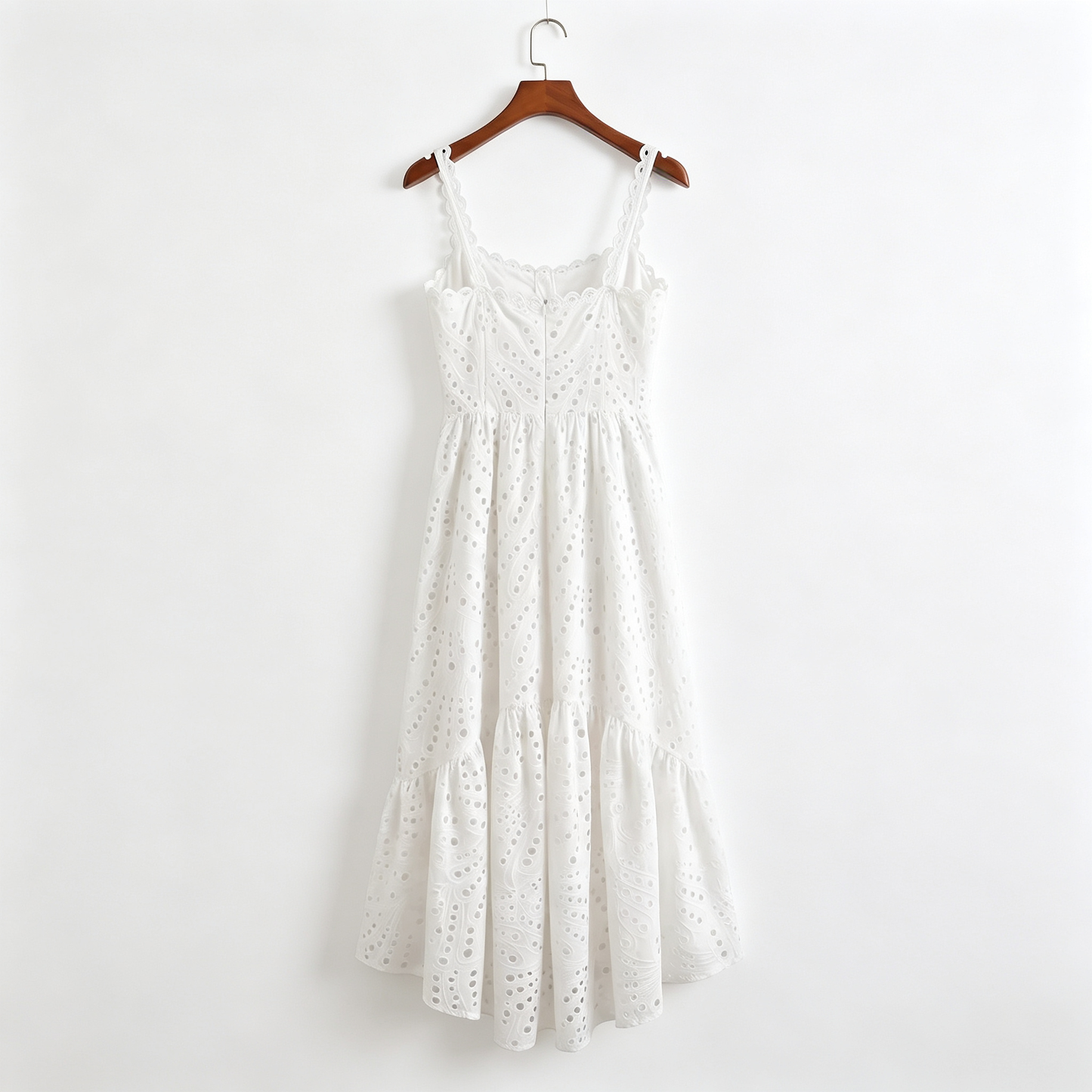 white-cotton-dress-product-display-back-auxo-bloom
