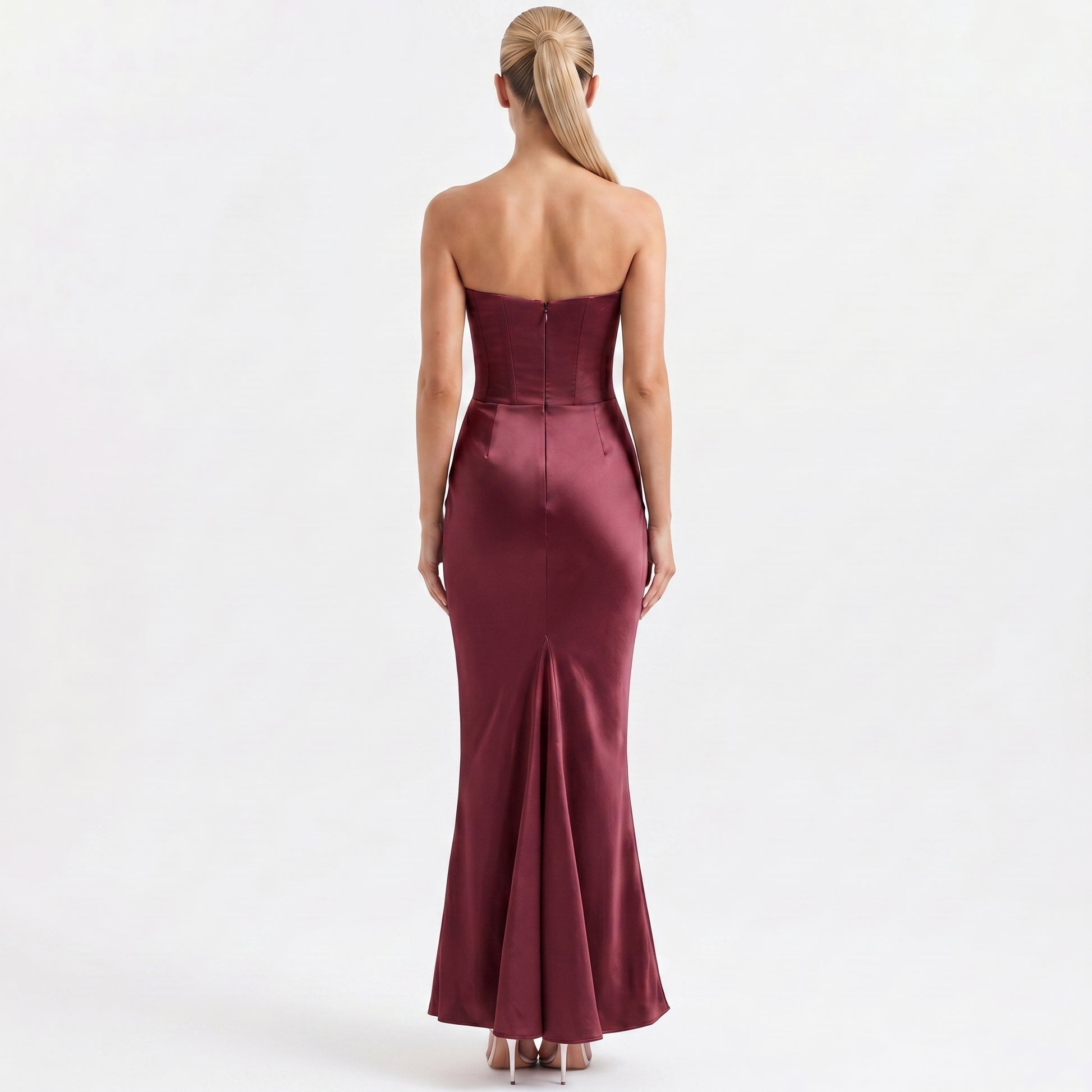 wine-satin-corset-maxi-dress-back-model-aphrodite-allure
