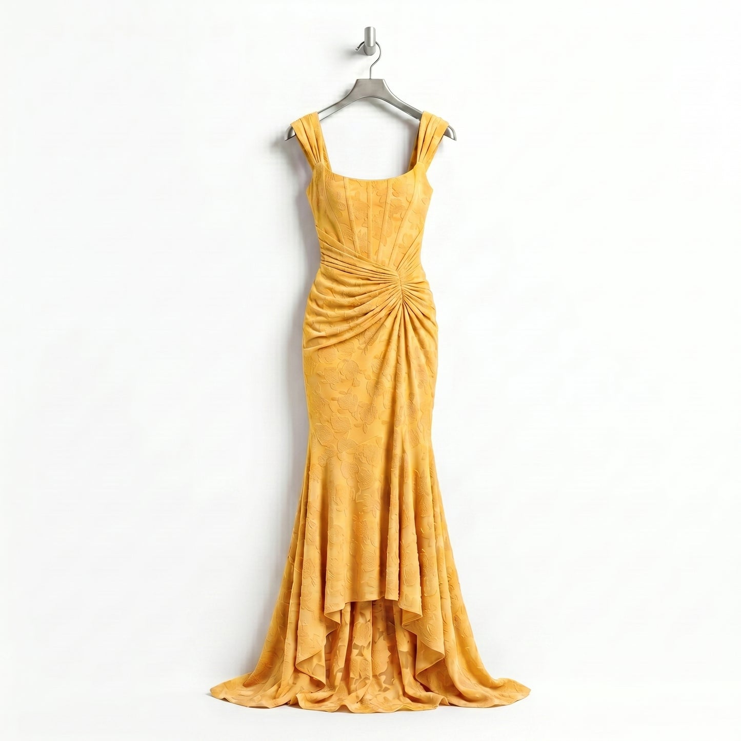 yellow-spandex-mermaid-gown-product-front-calypso-contour